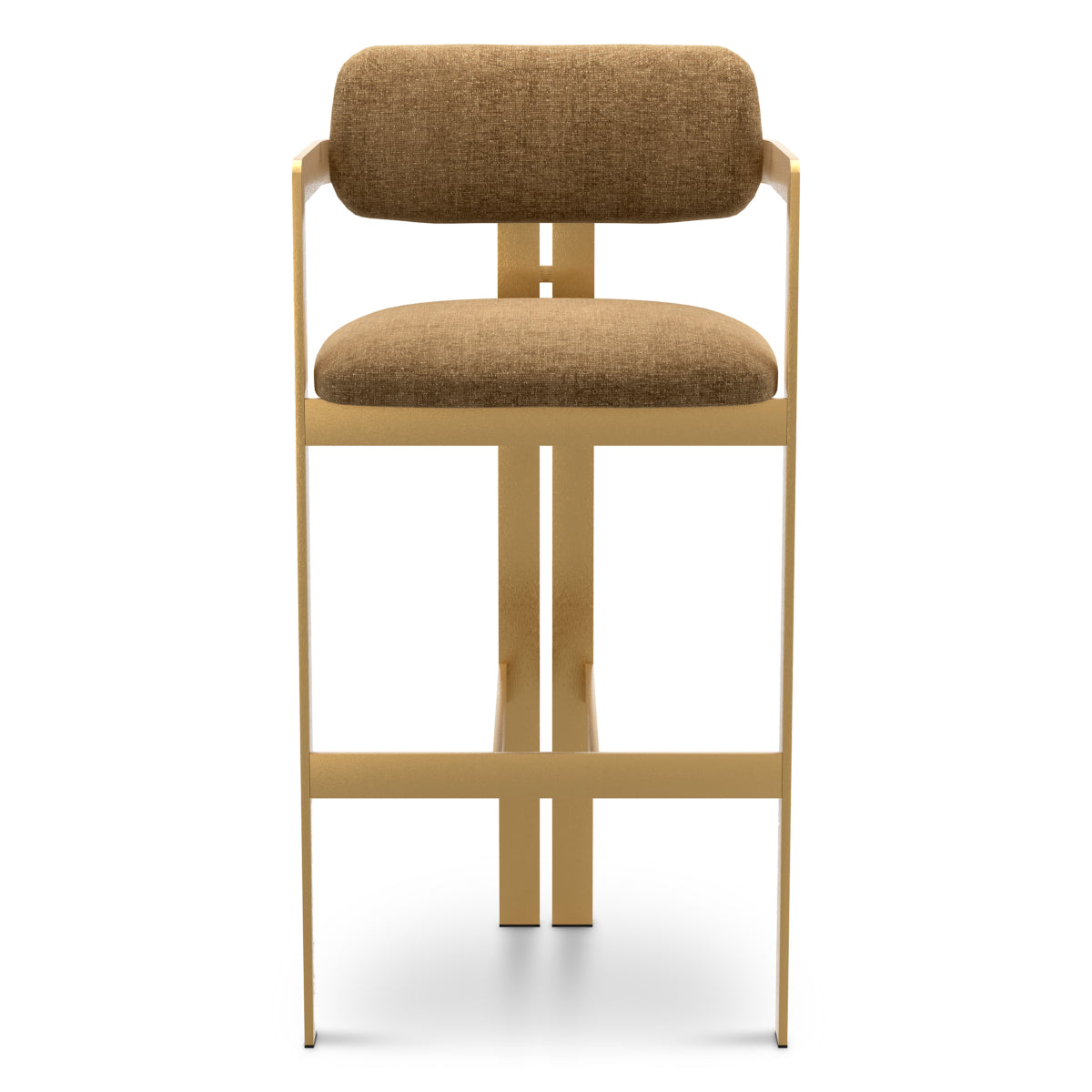 Hastings Camel Gold Frame Bar Stool Donato | A