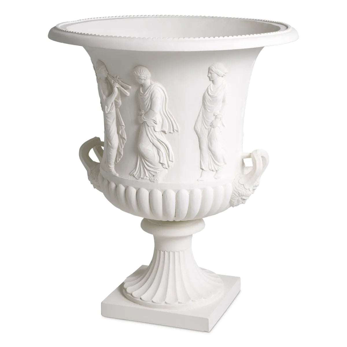 White Classical Relief Vase Calyx-Krater | Eichholtzmh.com