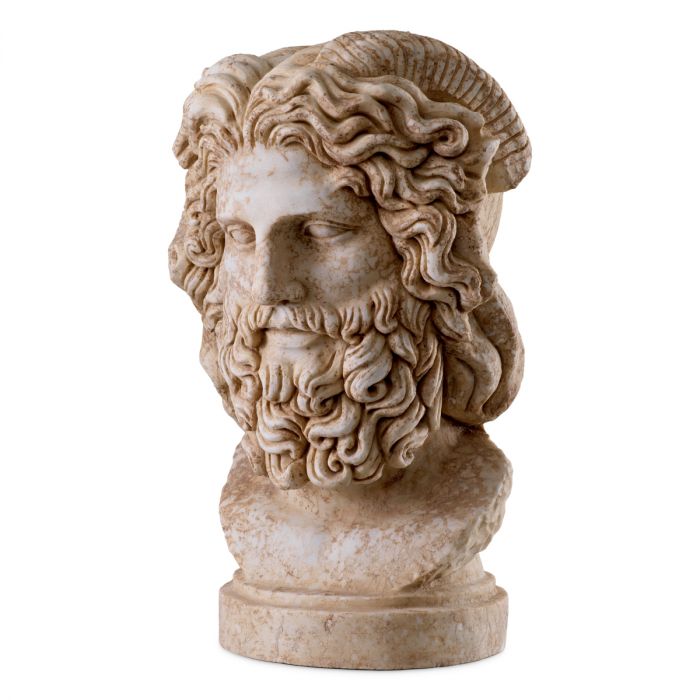 Statue Zeus marble antique look