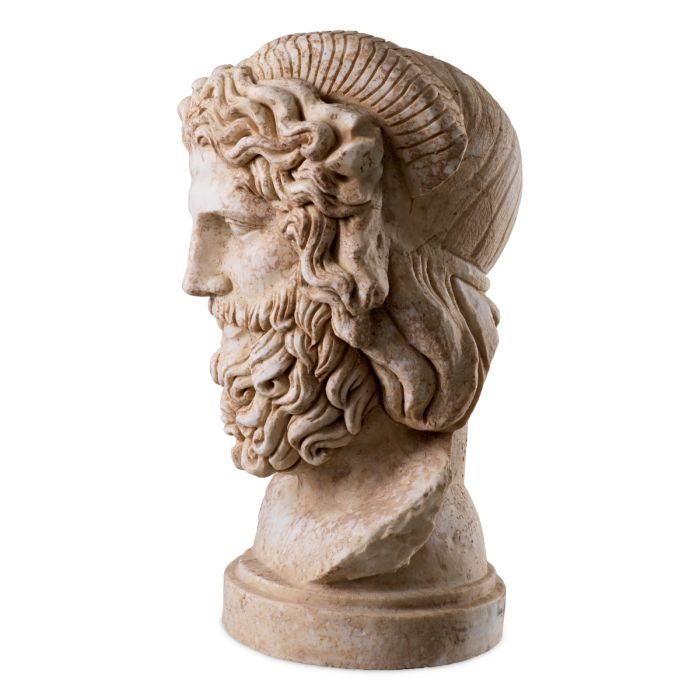 Statue Zeus marble antique look