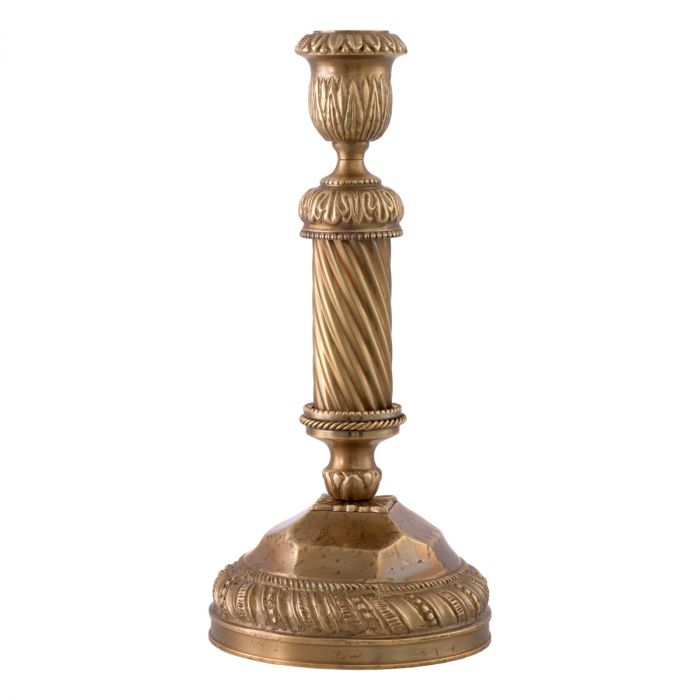 Candle Holder Carnier vintage brass finish S