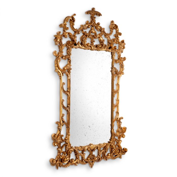 Mirror Rococo antique gold finish