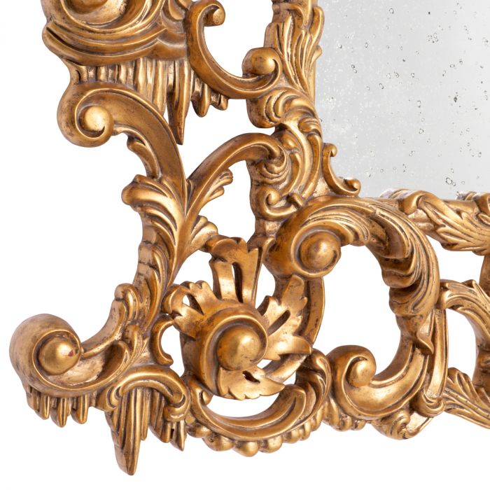 Mirror Rococo antique gold finish