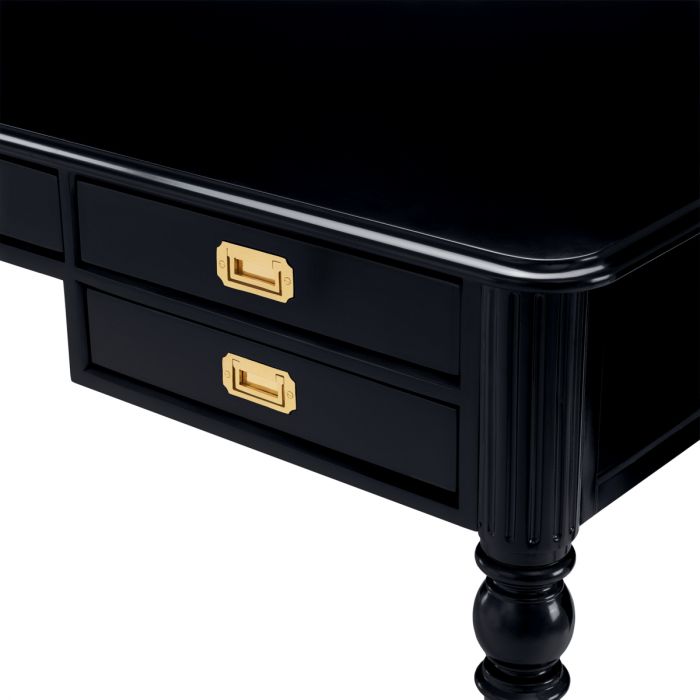 Desk Wimbledon waxed black finish