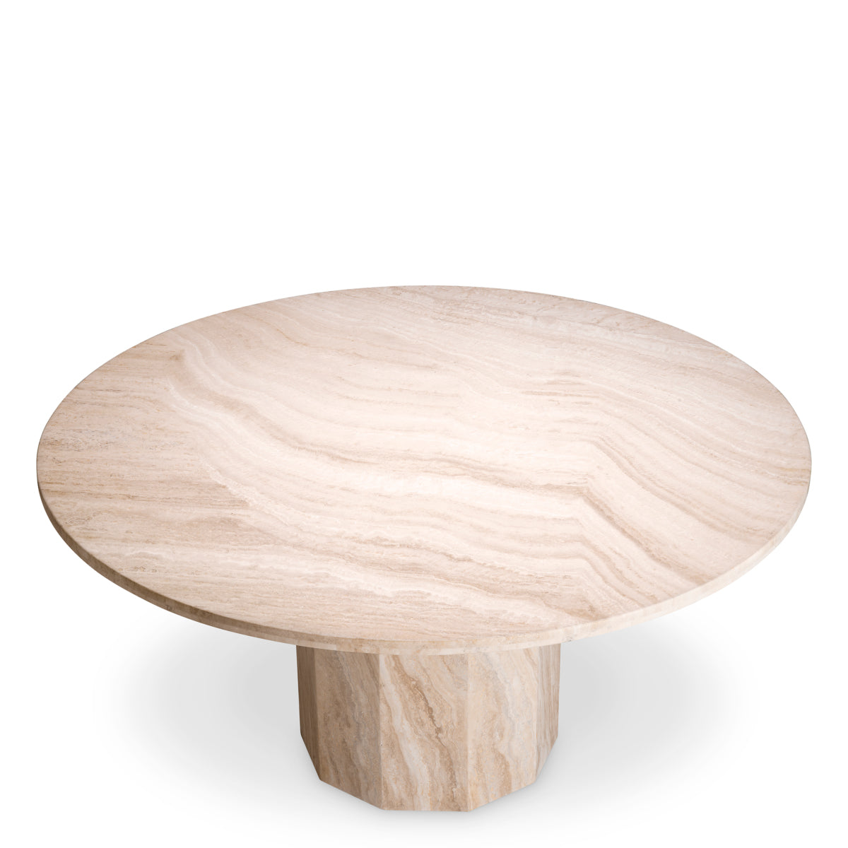 Round Travertine Dining Table Florence | Eichholtzmh.com