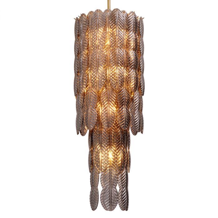 Chandelier Sahure L brushed brass finish