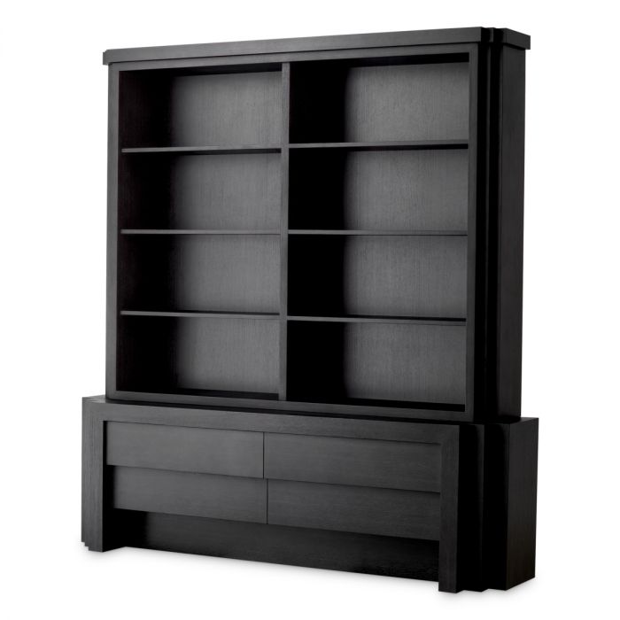 Cabinet Metropolitan L charcoal grey oak veneer