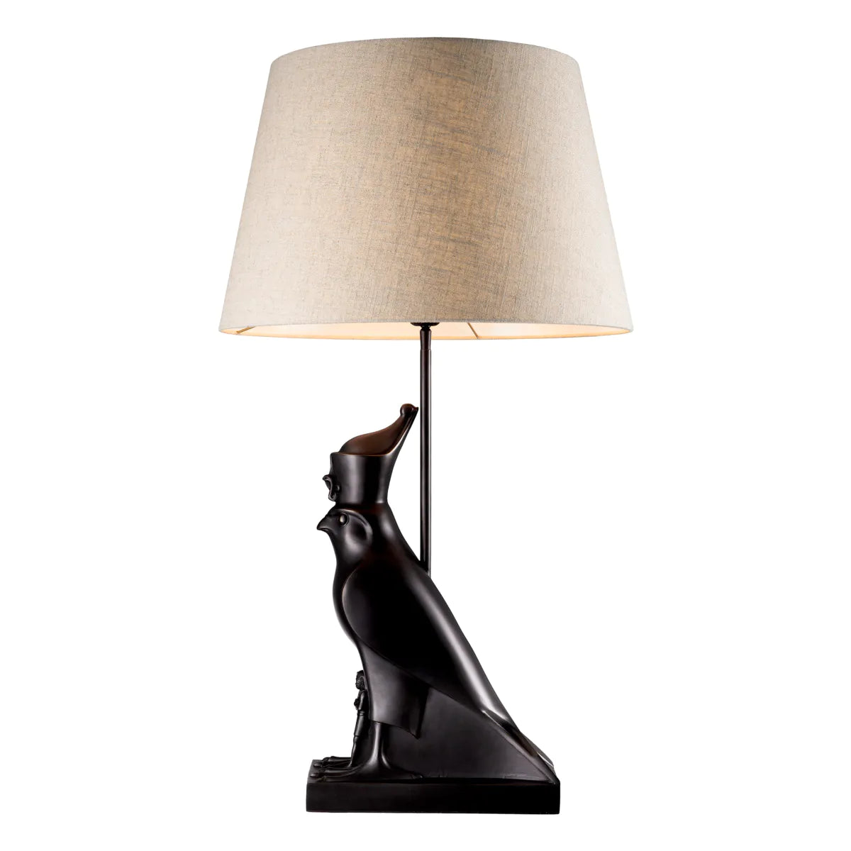 Bronze Sculptural Base Table Lamp Horus