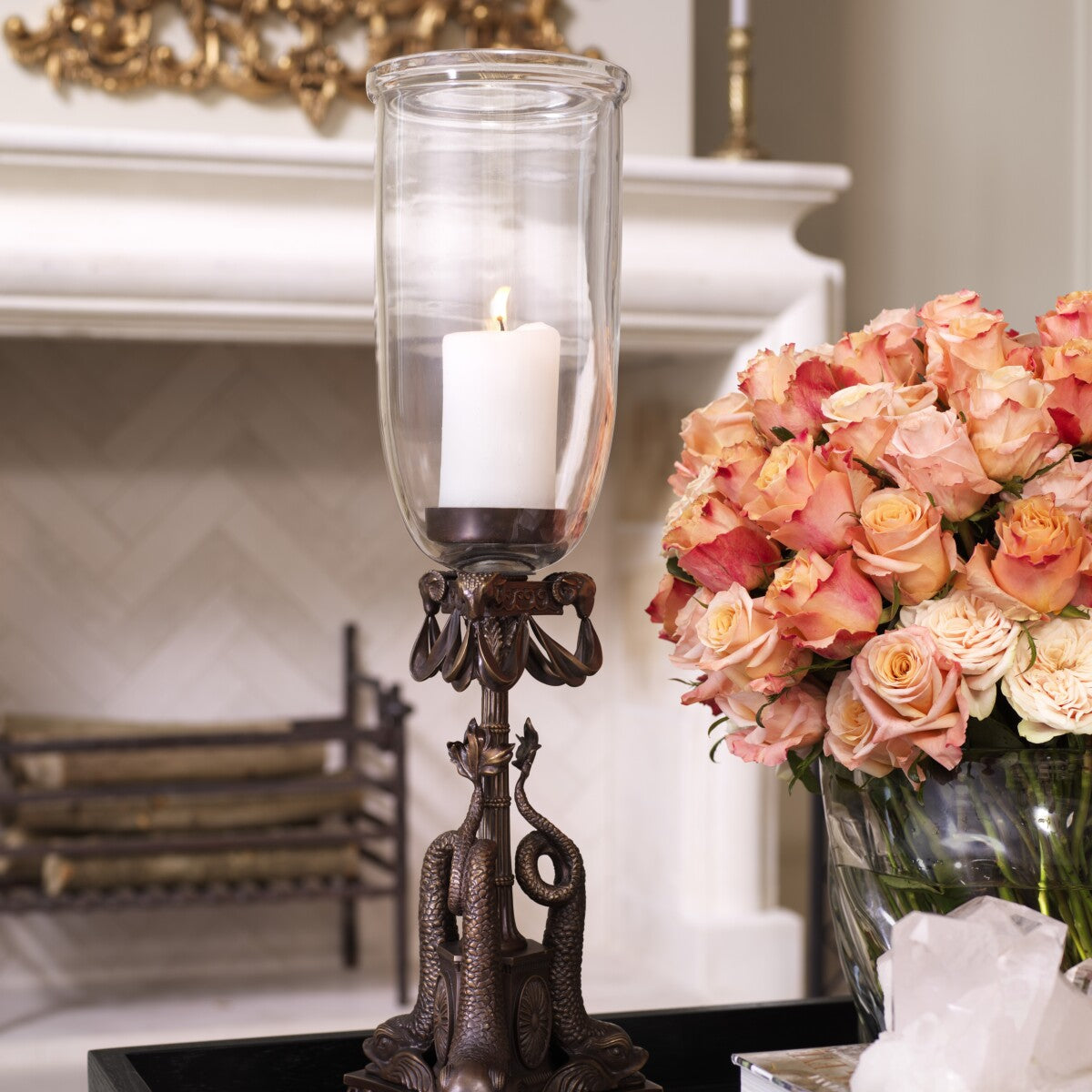 Carved Bronze Hurricane Britannia | Eichholtzmh.com