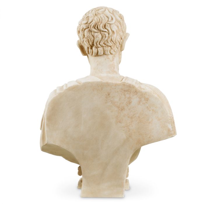 Bust of Julius Caesar marble antique look