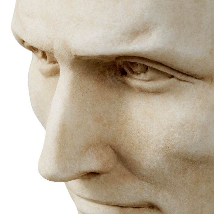 Bust of Julius Caesar marble antique look
