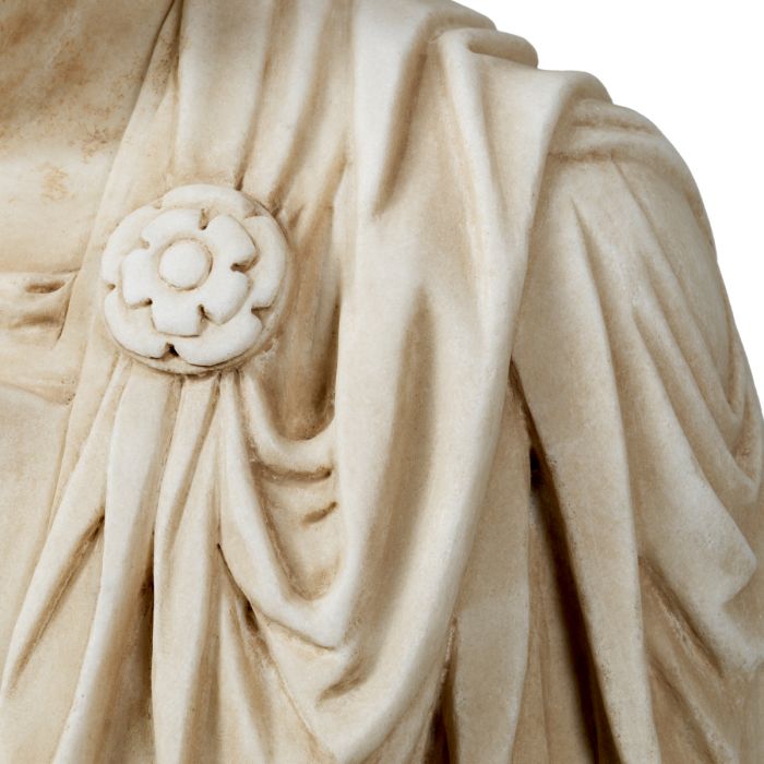 Bust of Julius Caesar marble antique look