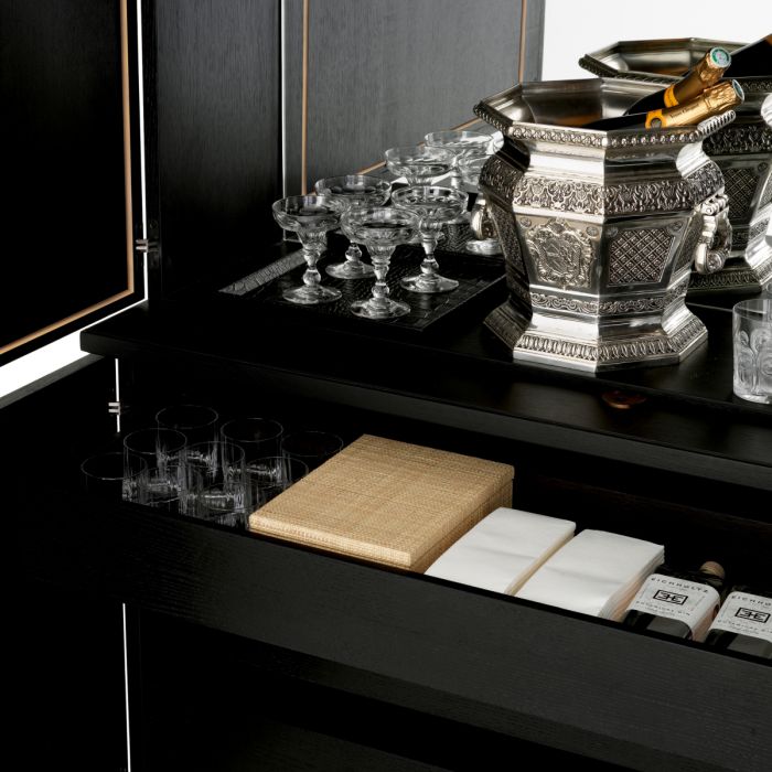 Bar Cabinet Kellam black finish