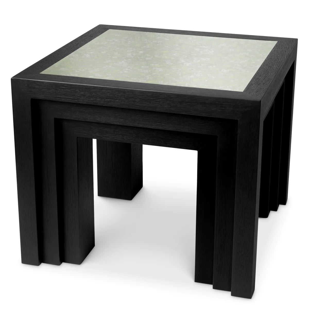 Black Mirror Square Side Table Metropolitan