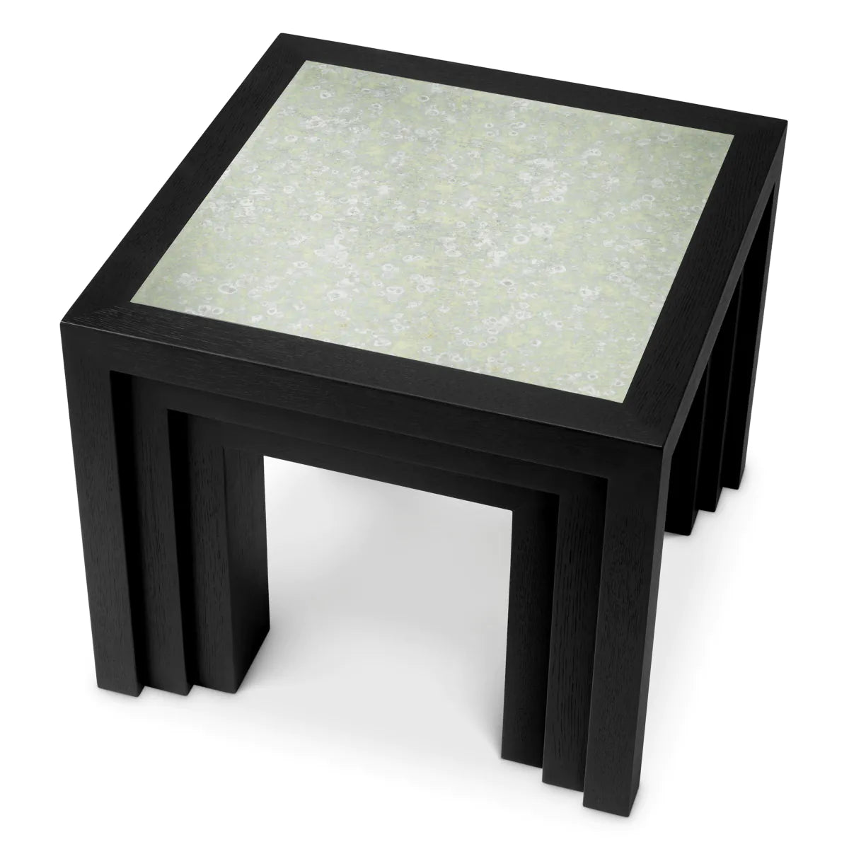 Black Mirror Square Side Table Metropolitan