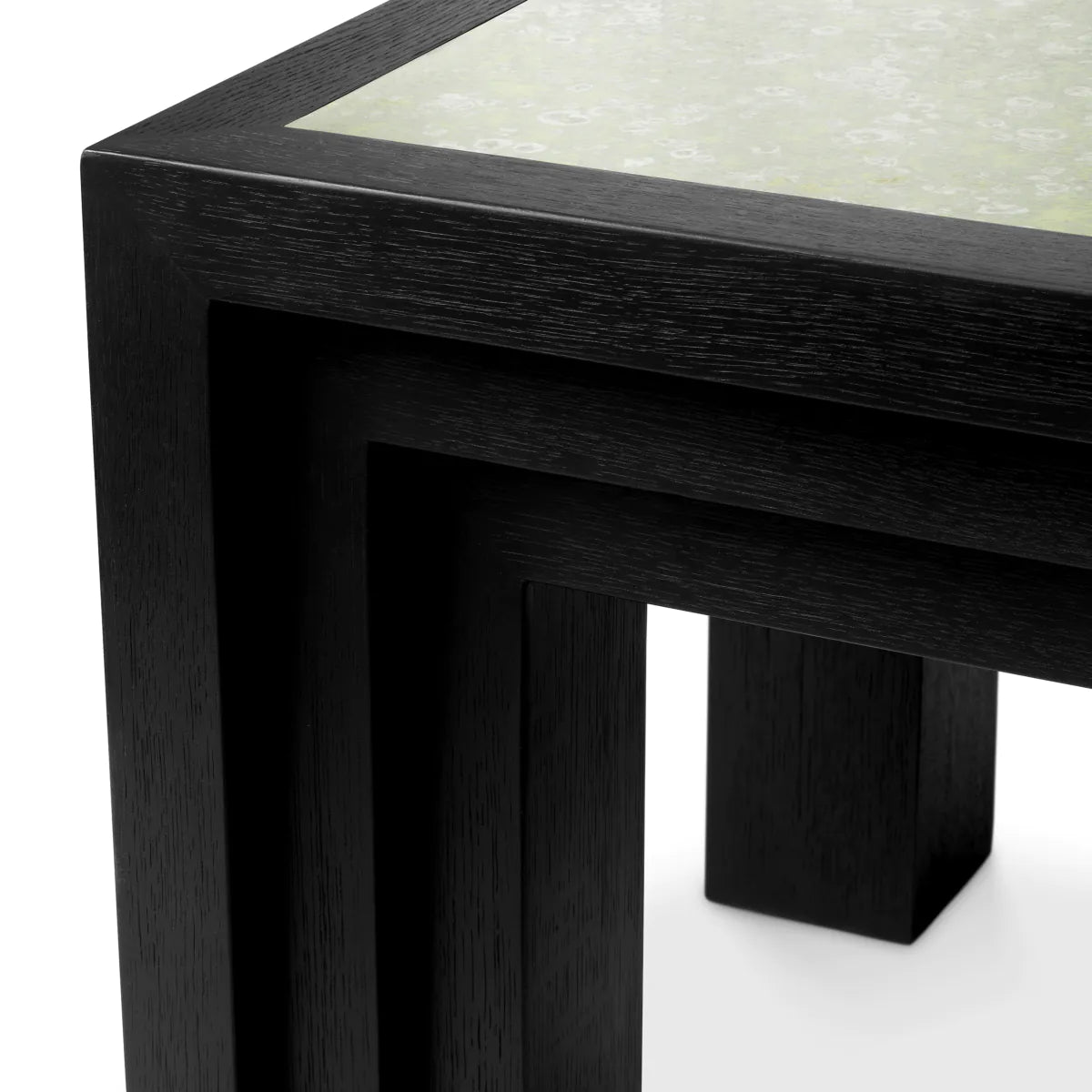 Black Mirror Square Side Table Metropolitan