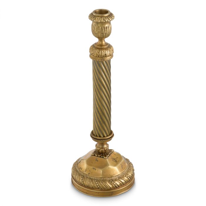 Candle Holder Carnier L vintage brass finish