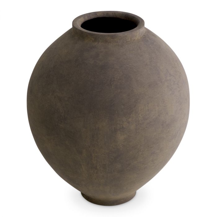 Vase Moon Jar taupe finish M