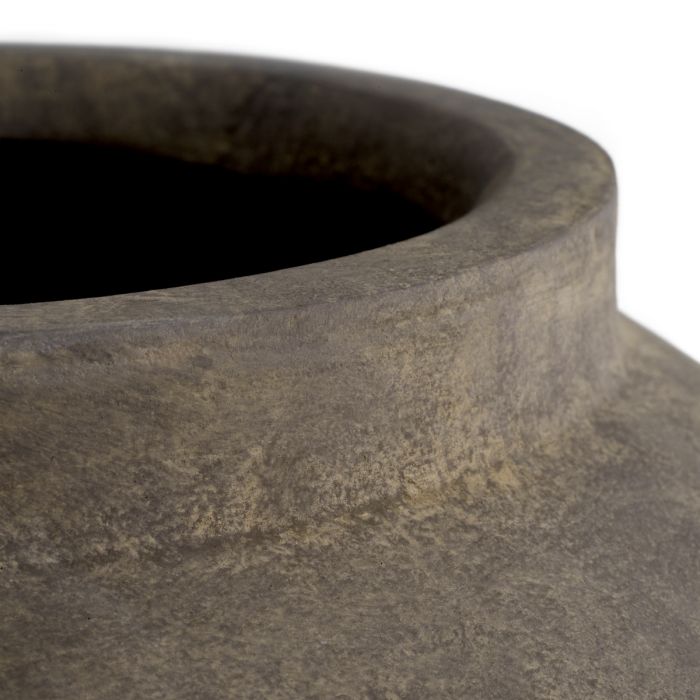 Vase Moon Jar taupe finish M