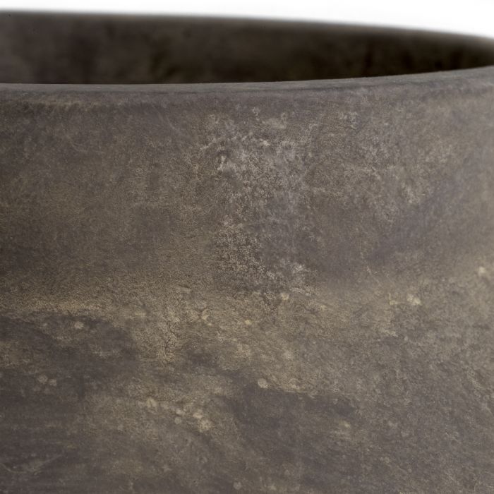 Vase Moon Jar taupe finish L