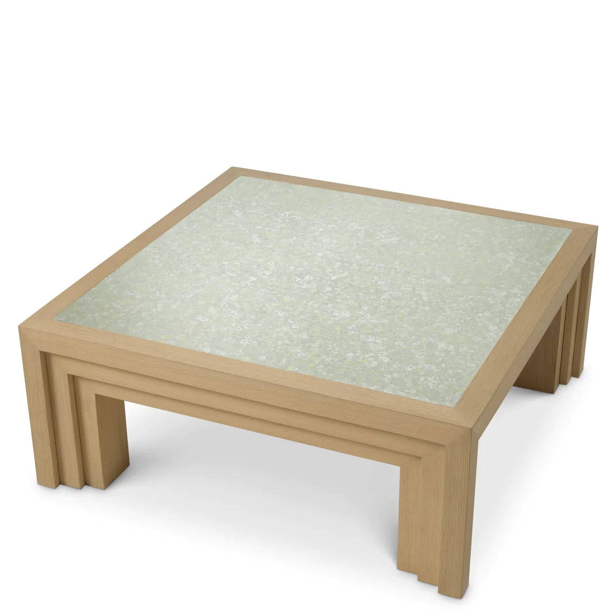 Oak Veneer Mirror Coffee Table Metropolitan