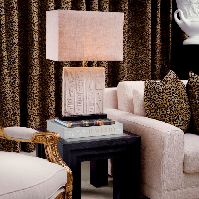 Cushion Diana L bernard leopard camel