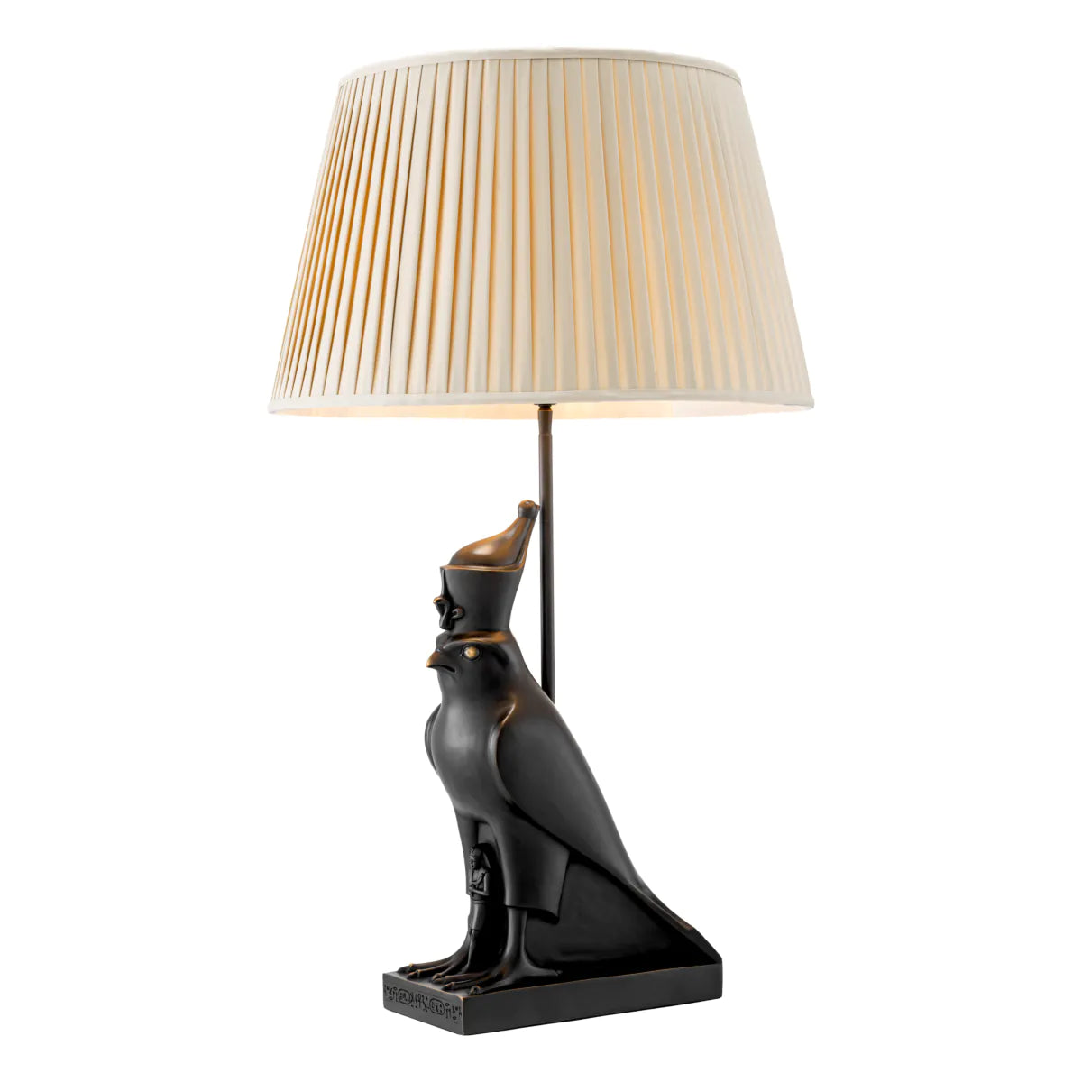 Copper Bronze Sculptural Base Table Lamp Horus