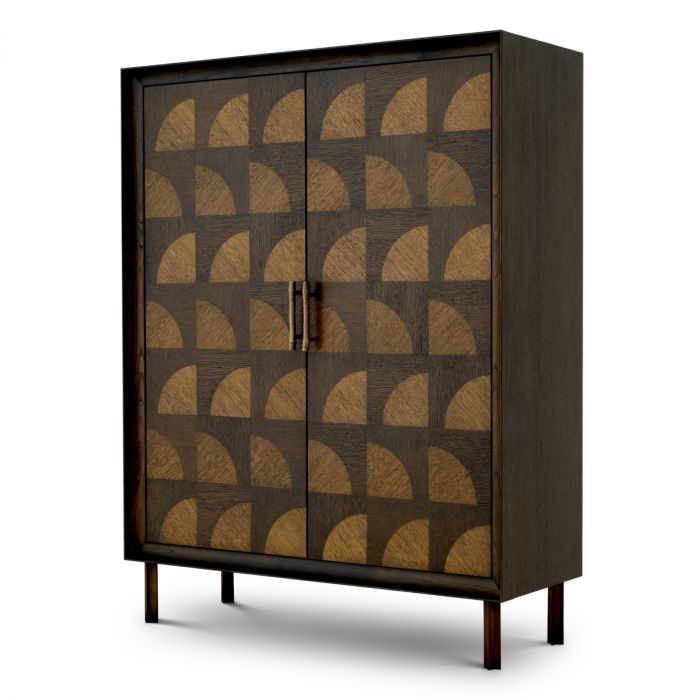 Cabinet Kumo charcoal brown oak veneer