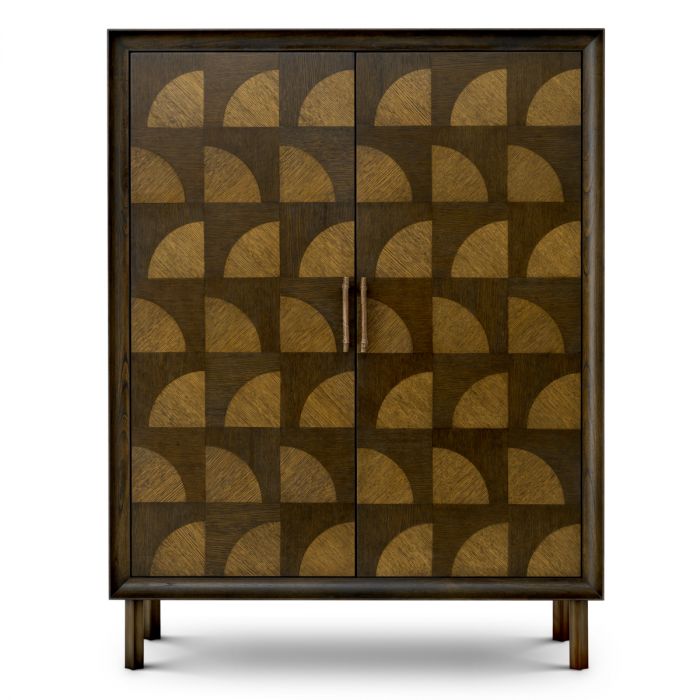 Cabinet Kumo charcoal brown oak veneer
