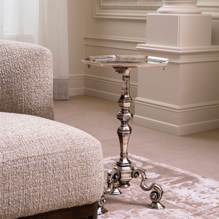 Side Table Verney antique silver plated