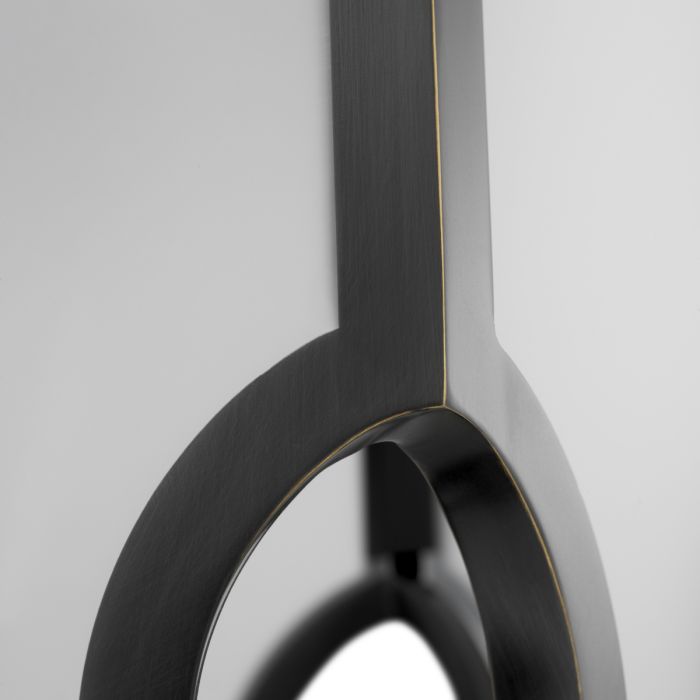 Pendant Rockefeller bronze highlight finish white glass