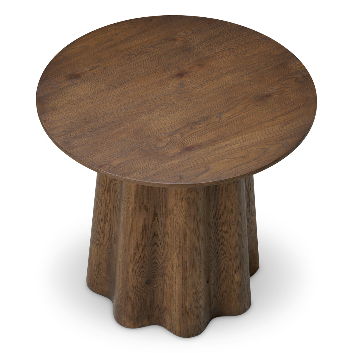 Dark Brown Oak Veneer Side Table Papyrus