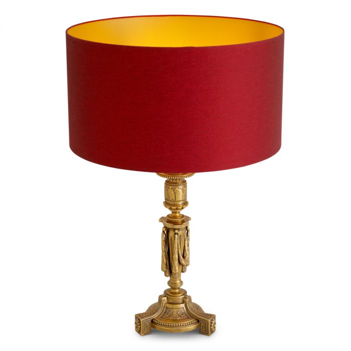 Table Lamp Francis antique gold finish incl shade