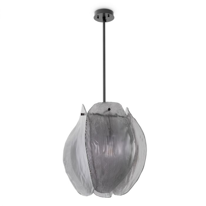 Chandelier Hibis bronze finish smoke glass