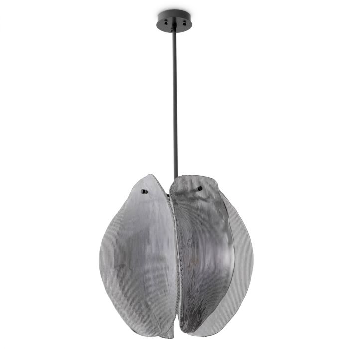 Chandelier Hibis bronze finish smoke glass