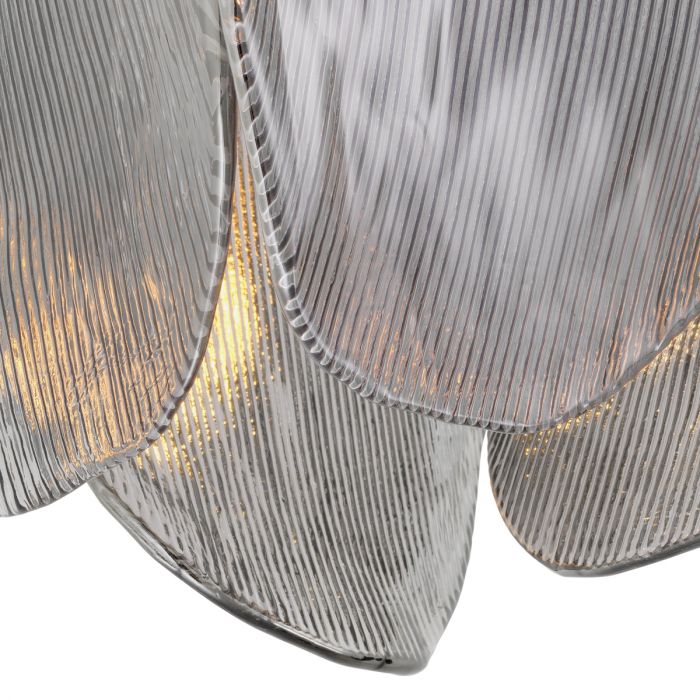 Chandelier Hibis bronze finish smoke glass