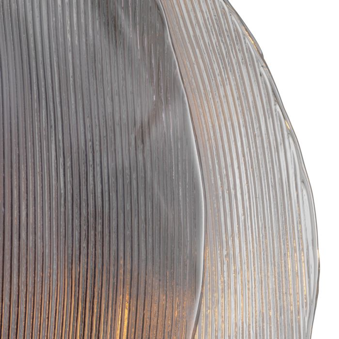 Chandelier Hibis bronze finish smoke glass