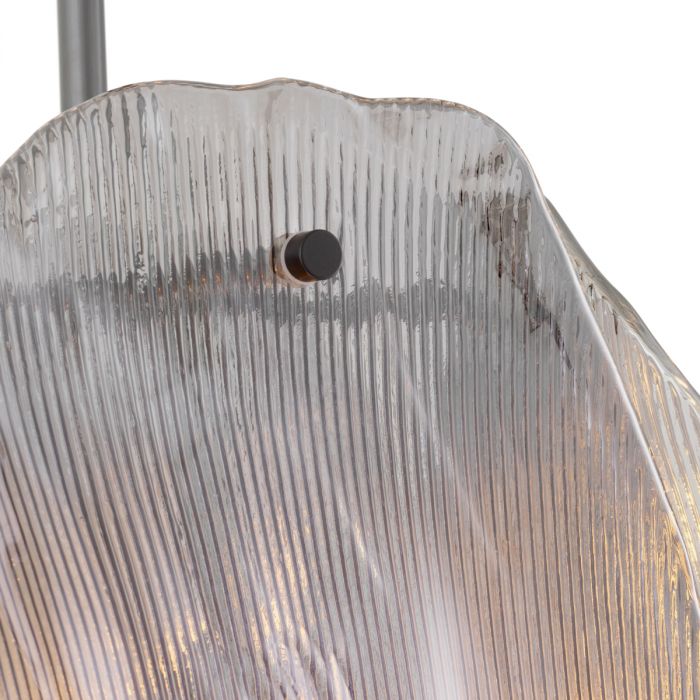 Chandelier Hibis bronze finish smoke glass