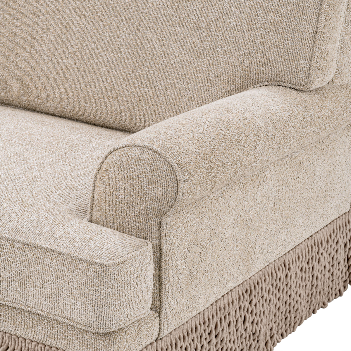 Beige Fringed Sofa Madison | Eichholtzmh.com