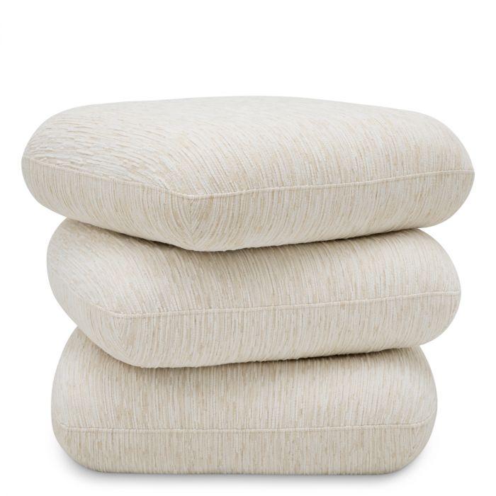 Stool Greenwich jacquard off-white