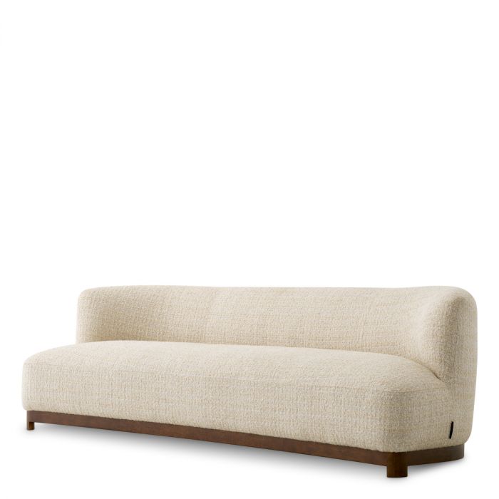 Sofa Stelvio walnut finish winslow chenille beige