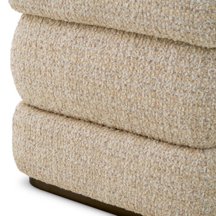 Stool Fifth bronze finish winslow chenille beige