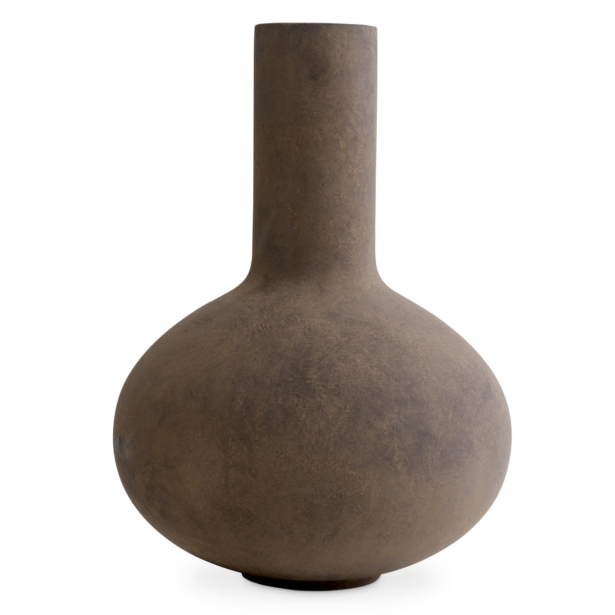 Taupe Narrow-Necked Vase Moon Jar