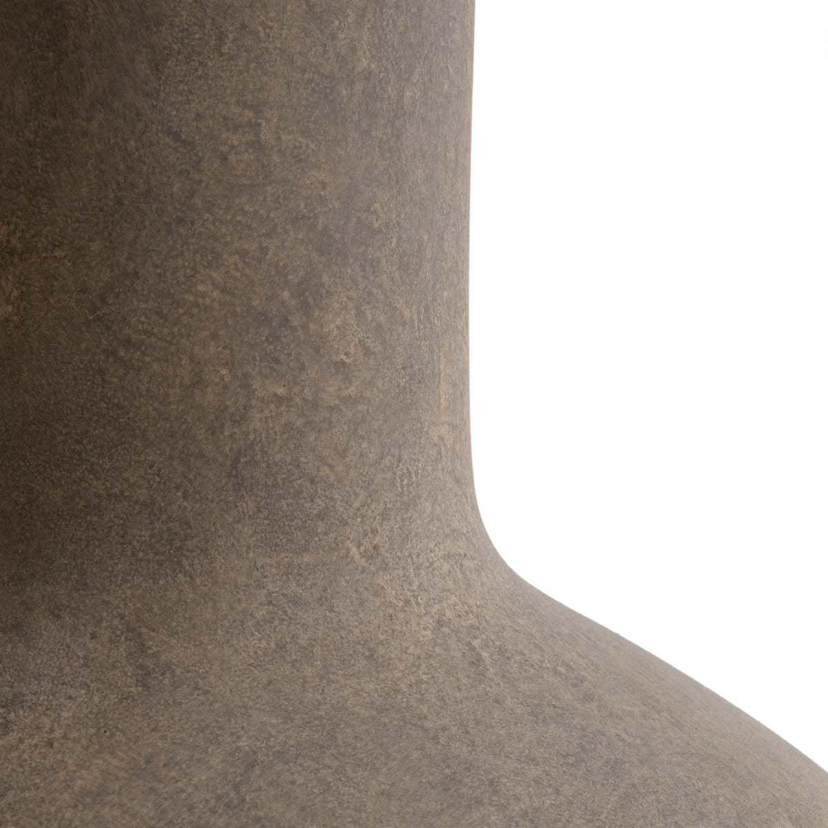 Taupe Narrow-Necked Vase Moon Jar