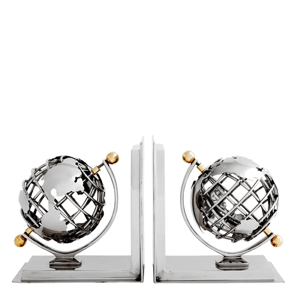 Metal Bookend Set (2) Globe | Eichholtzmh.com