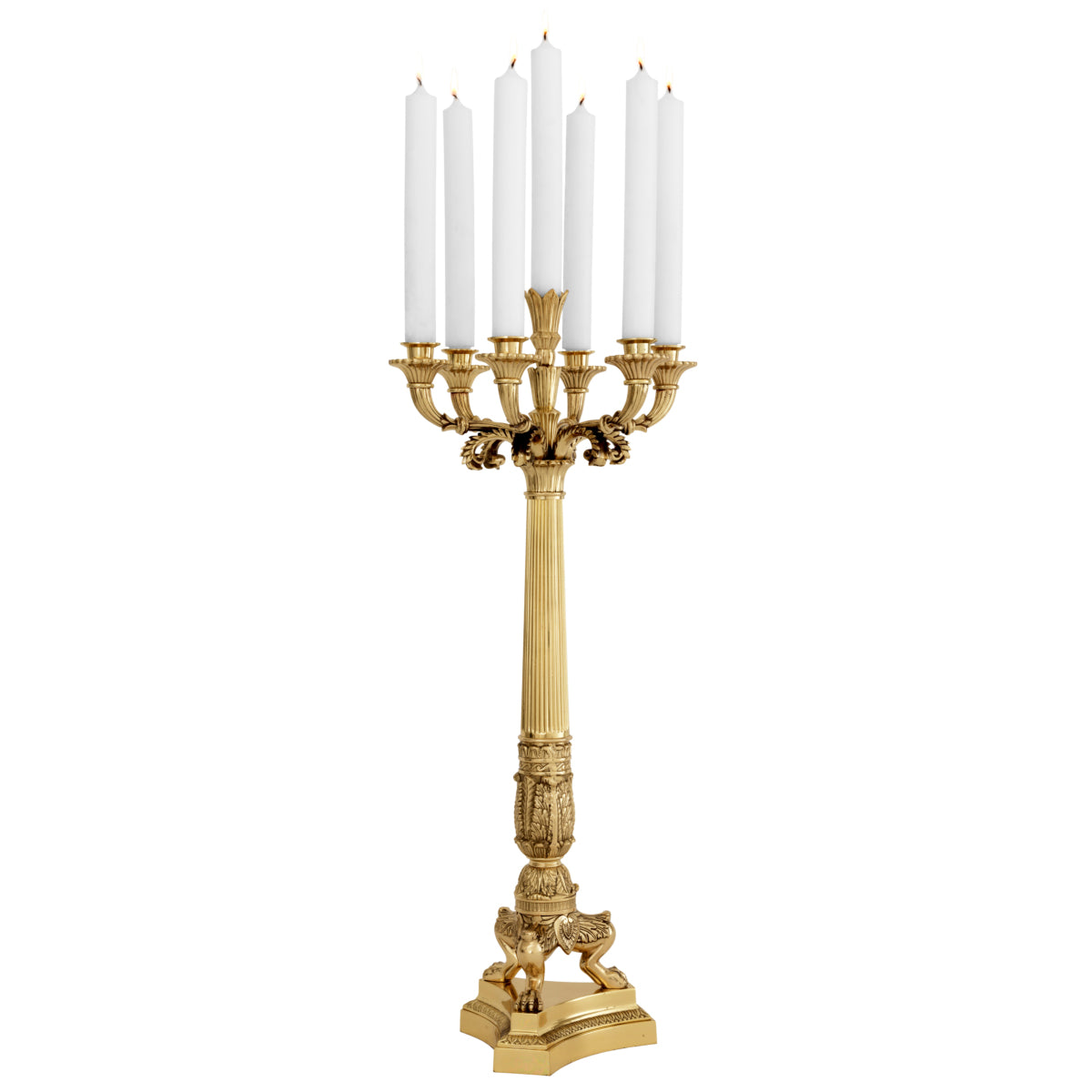 Brass 7 Arm Candle Holder Jefferson | Eichholtzmh.com