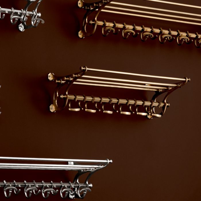 Coatrack Hudson S antique brass finish