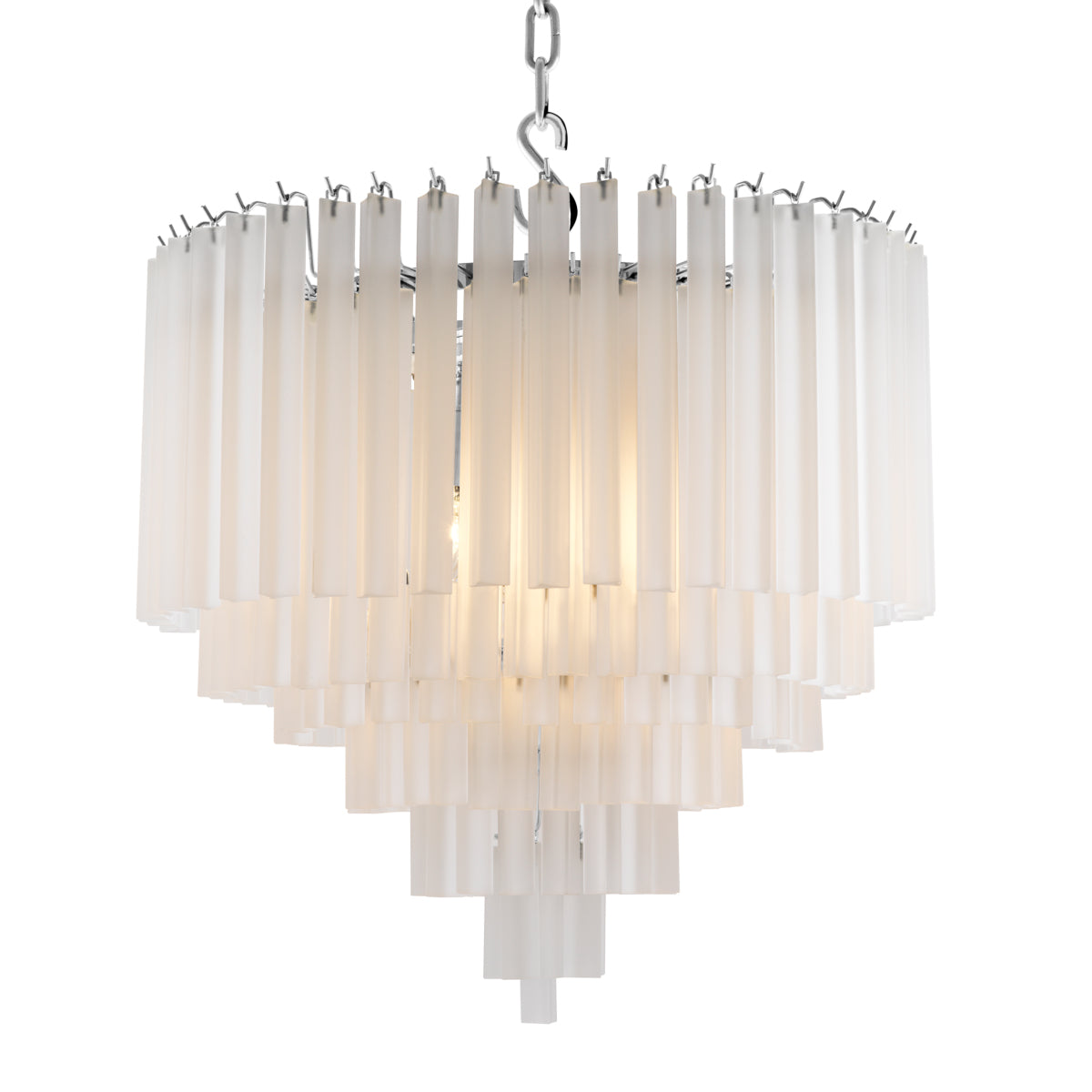Nickel Frosted Glass Chandelier Nova | Eichholtzmh.com