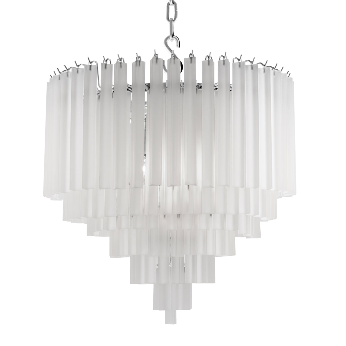 Nickel Frosted Glass Chandelier Nova | Eichholtzmh.com