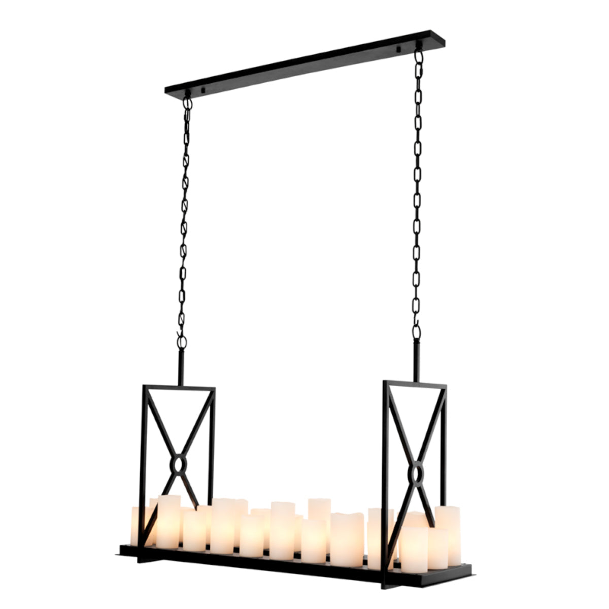 Rectangle Black Candle Chandelier Commodore | Eichholtzmh.com